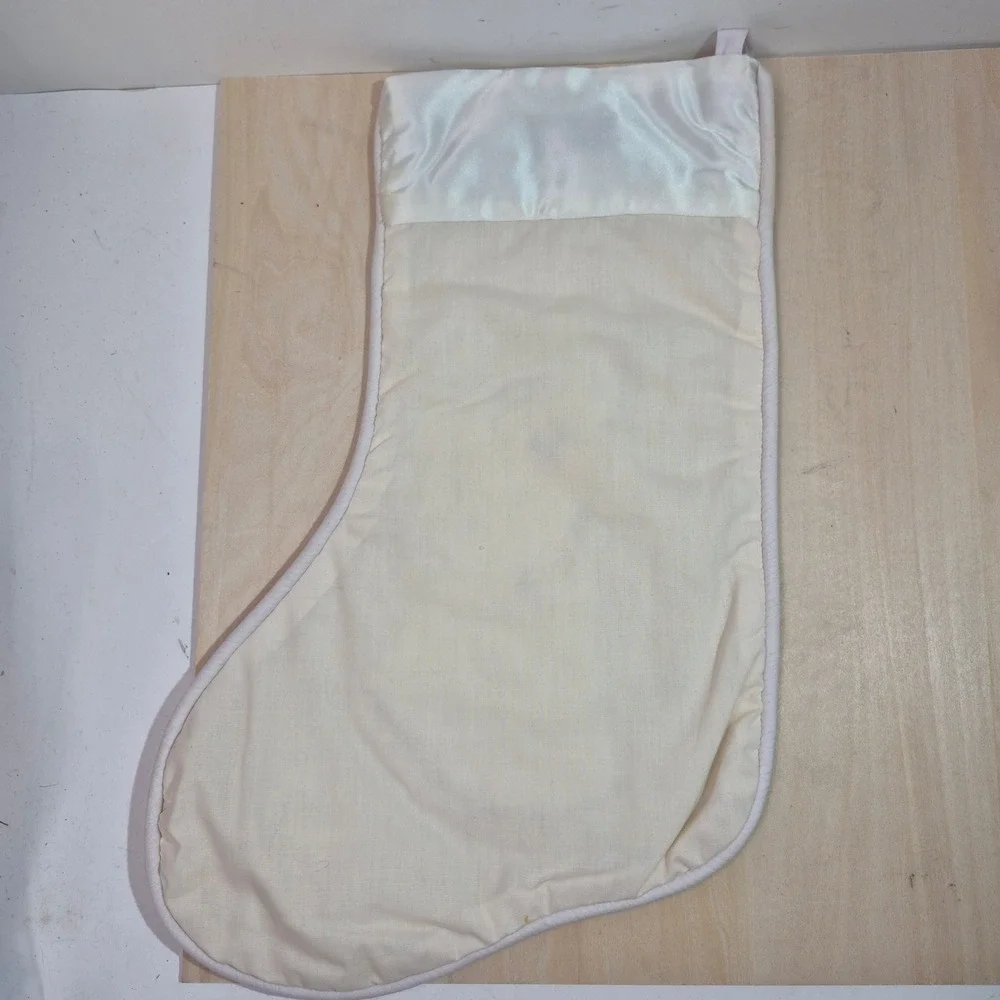 Vintage Silvestri Christmas Stocking Angel‎ Lace Gold Trim Alison Personalized